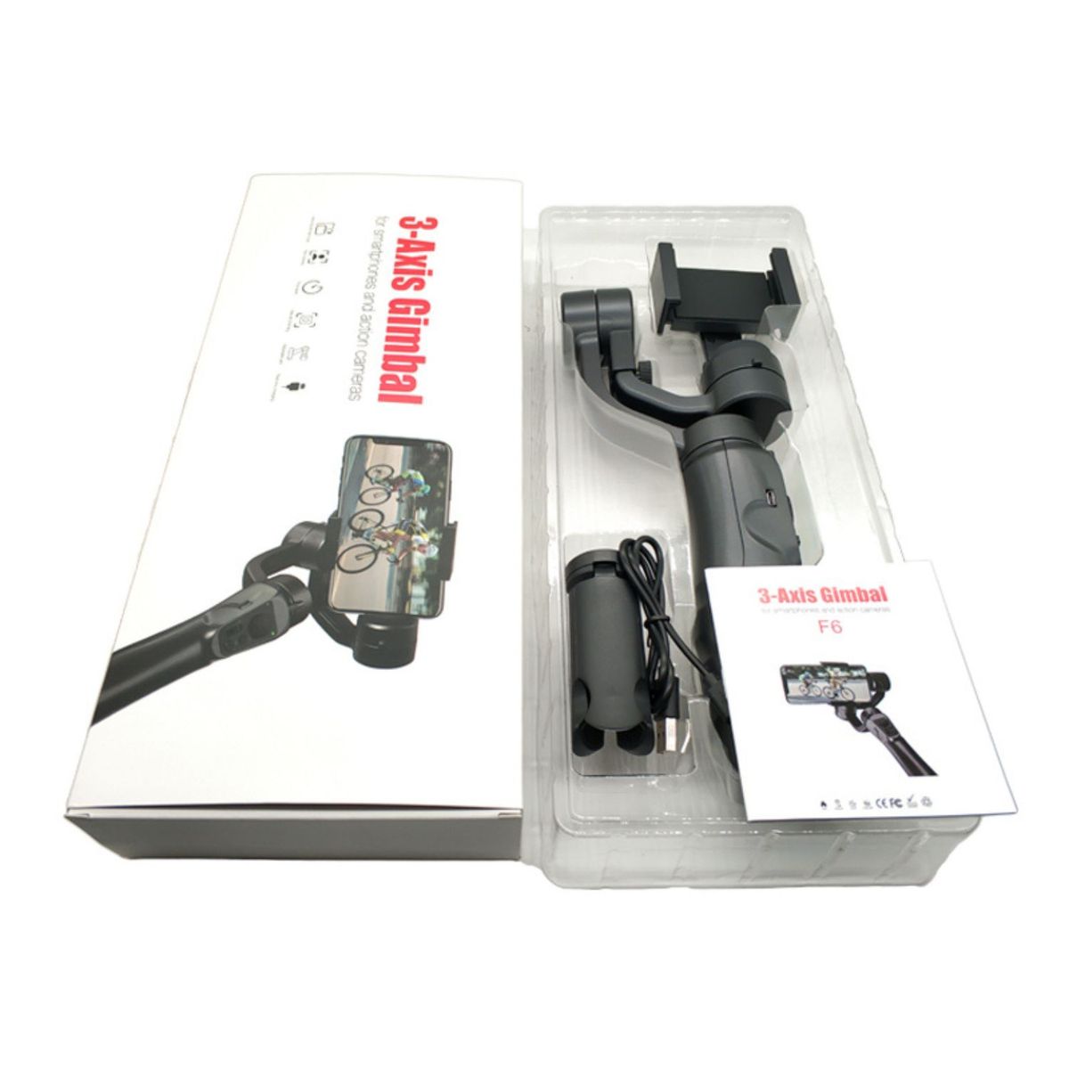 Estabilizador Gimbal Trípode de Mano 3 Ejes con Seguimiento facial, marca OEM - Foto Principal