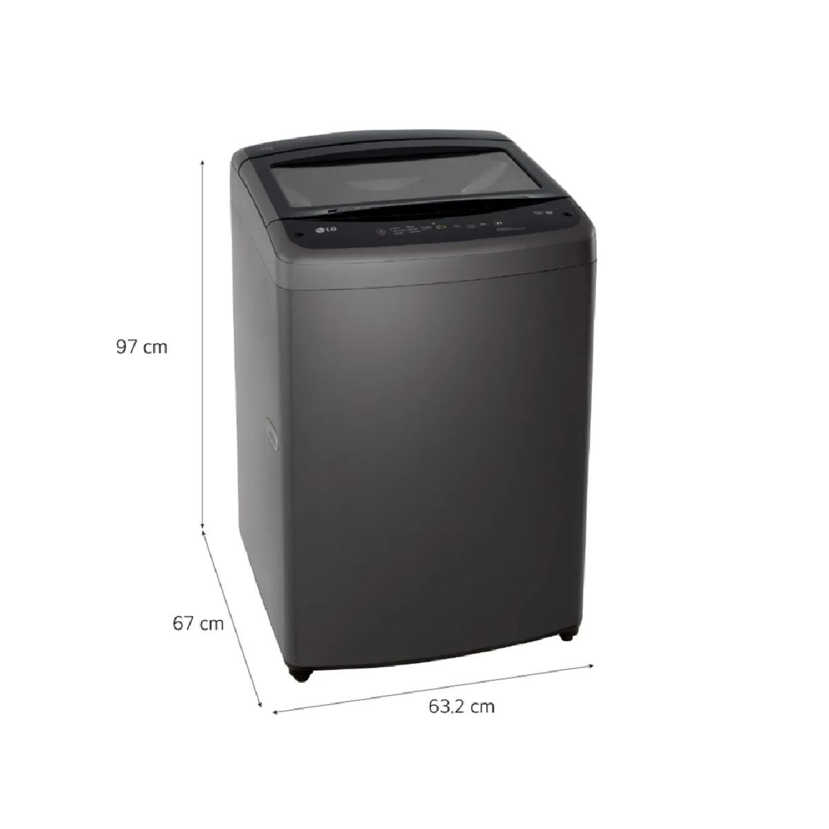 LG - LAVADORA LG 17 KG CARGA SUPERIOR WT17BVTB NEGRO CLARO