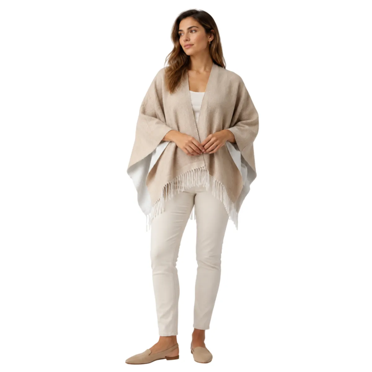 GENERICO - Capa Poncho Pashmina para mujer de invierno Casual