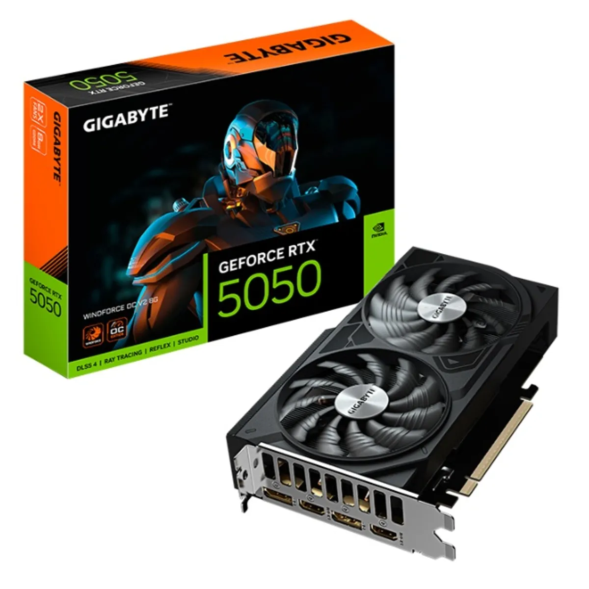 GIGABYTE - ULTIMA Tarjeta de video GIGABYTE RTX 5050 WINDFORCE OC V2 8G GDDR6