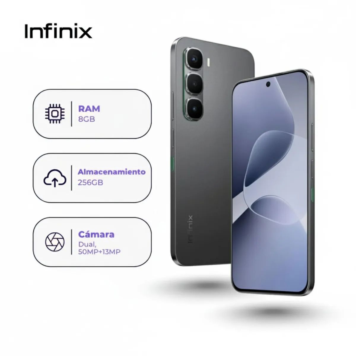 INFINIX - INFINIX HOT 60 PRO 8GB+256GB NEGRO