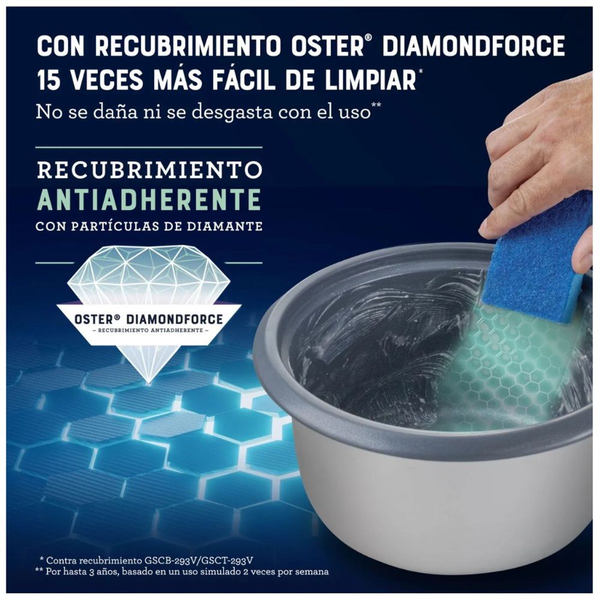 OSTER - Olla Arrocera Oster 10 Tazas DiamondForce CKSTRCB10DFBLK