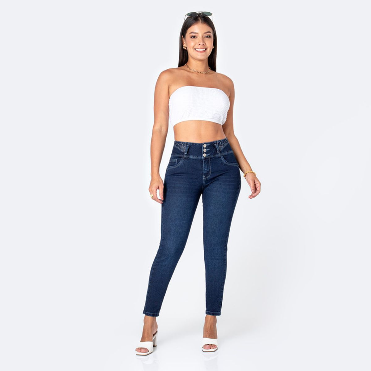 Pionier - Pantalon Moda Denim Stretch Mujer Zulmi