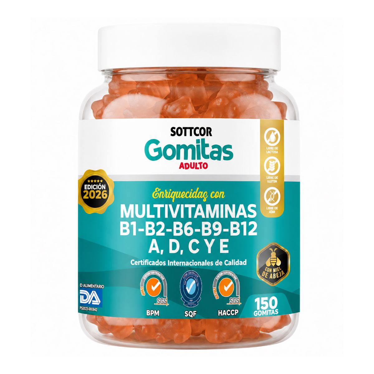 SOTTCOR LABS - Gomitas Multivitaminico Sottcor Labs Adulto - 150 gomitas