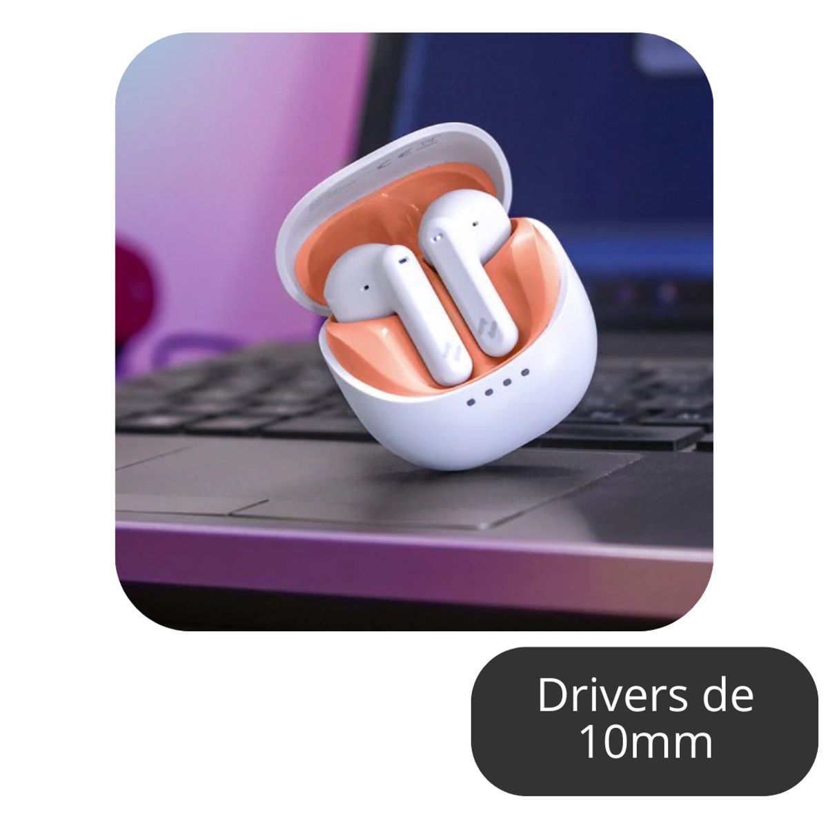 HAVIT - AUDIFONOS BLUETOOTH HAVIT TW931 MINI SIZE - BLANCO Y NARANJA