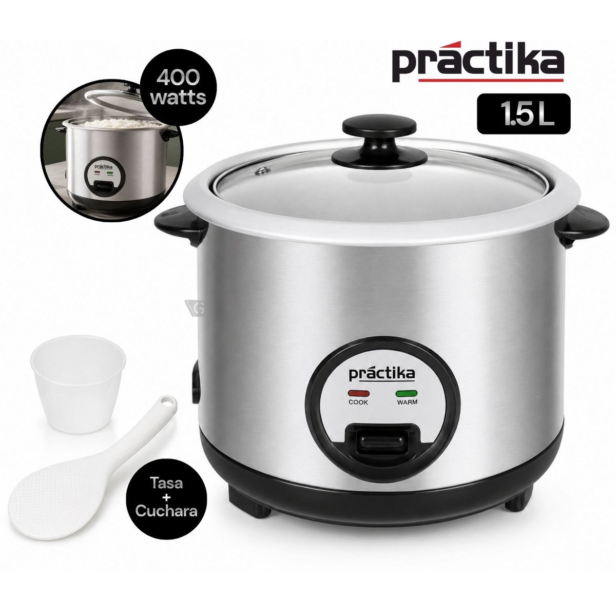 PRACTIKA - Olla Arrocera Practika 1 Lt. Pom-1K