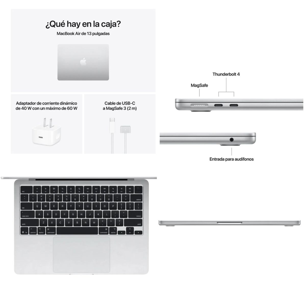 APPLE - MacBook M5 Air  16GB RAM  512GB SSD  13  Silver  Teclado Ingles