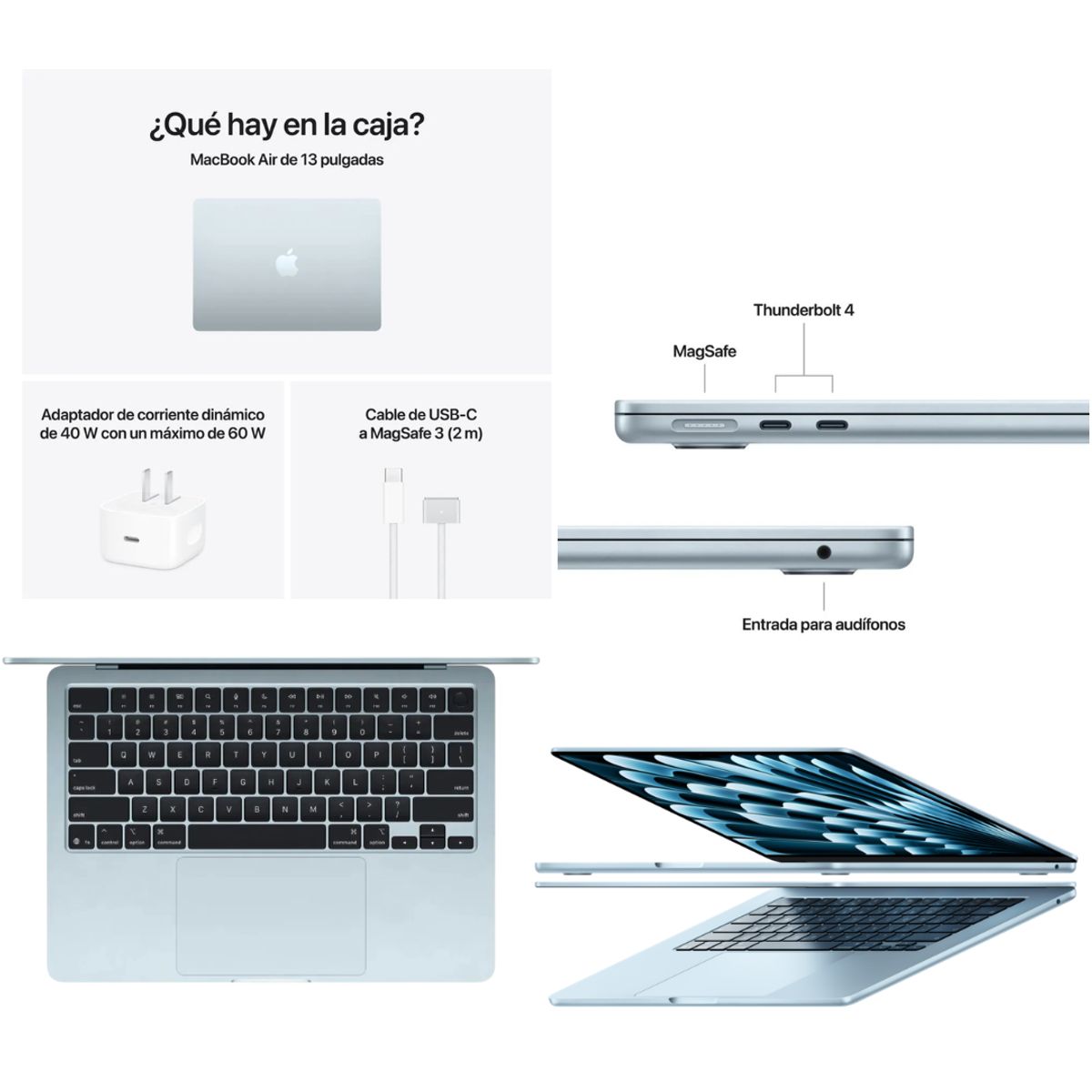 APPLE - MacBook M5 Air 16GB RAM 512GB SSD 13"  Sky Blue Teclado Ingles