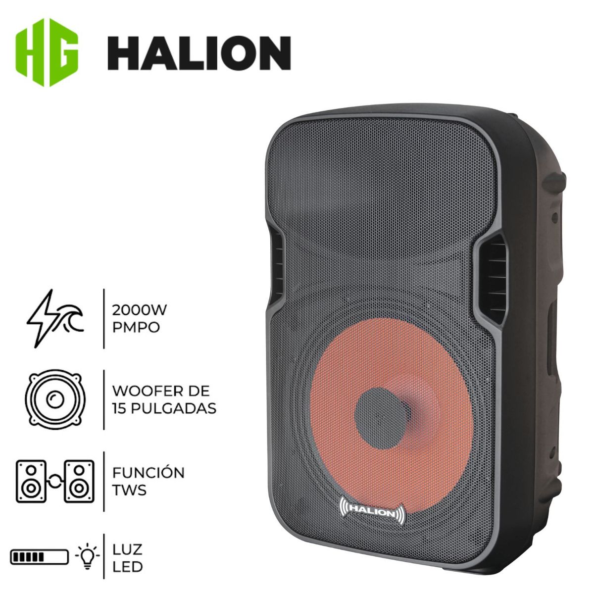 HALION - Parlante Profesional Halion PHA 15K 01 Micro Directo AC Full Volumen sin Limites