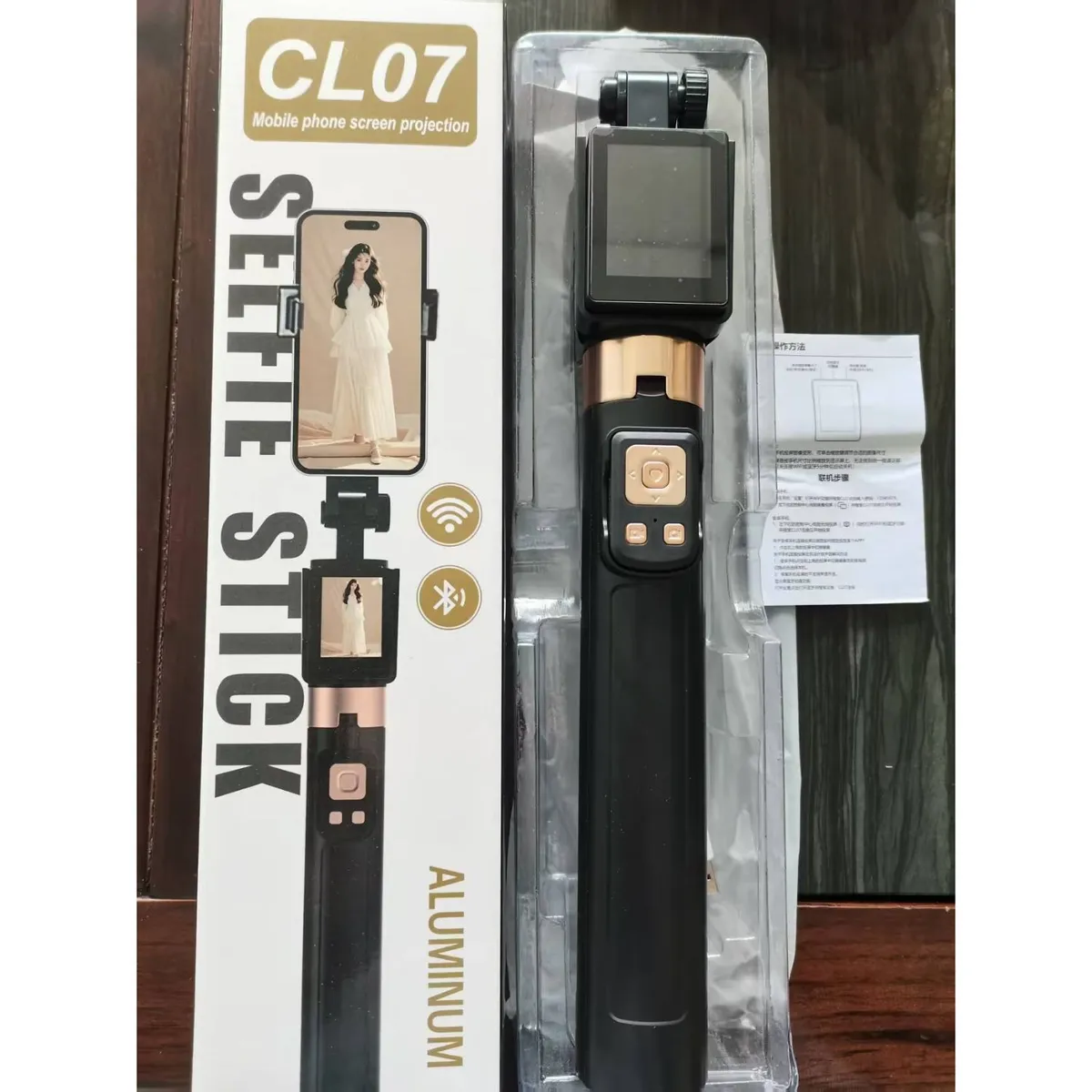 Trípode Convertible a Palo de Selfie Extensible de 31 cm a 170 cm con Monitor LCD, marca OEM - Foto Principal