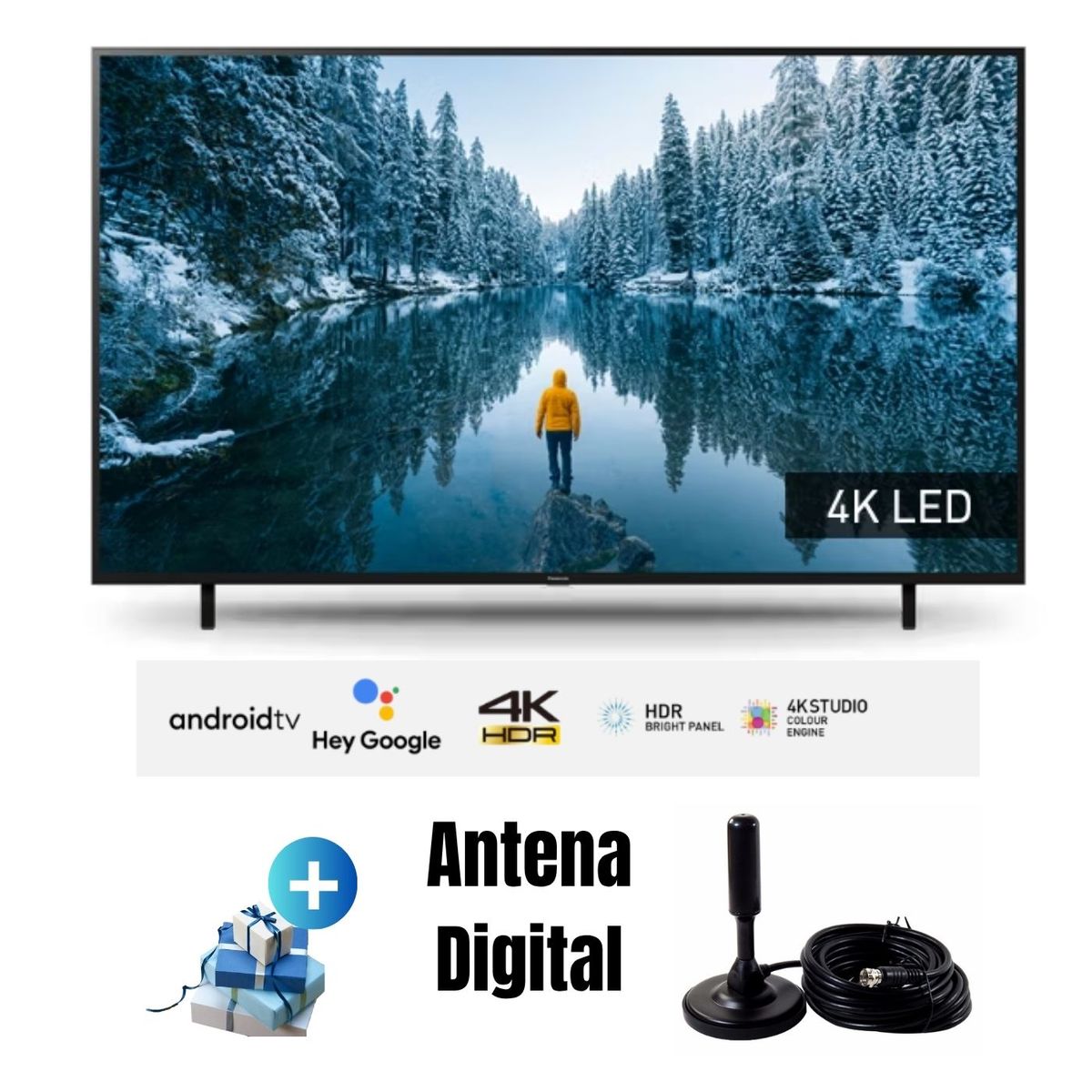 Panasonic - Televisor Smart TV 43 LED UHD 4K TC-43MX700P AndroidTV + Antena Digital