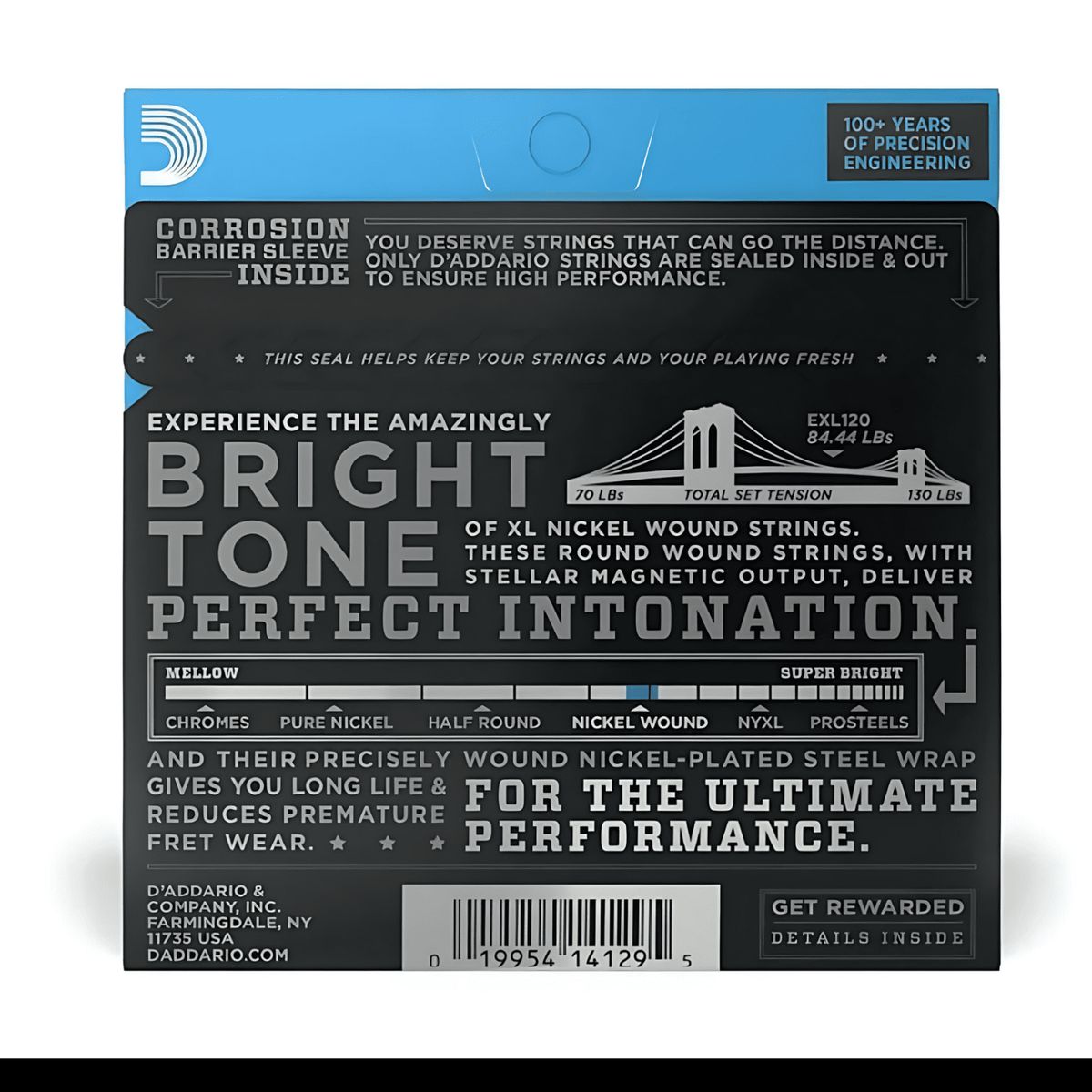 D ADDARIO - Set De Cuerdas Para Guitarra Eléctrica 09-42 Daddario - EXL120