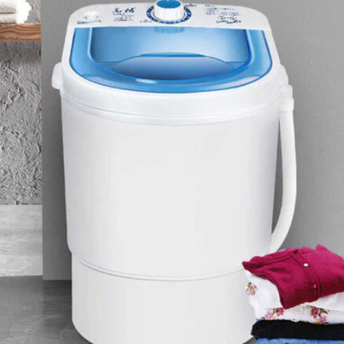 GENERICO - MINI LAVADORA ELÉCTRICA PORTÁTIL DE ROPA ZAPATILLA CON ESCOBILLA PARA LAVADO 4.5KG