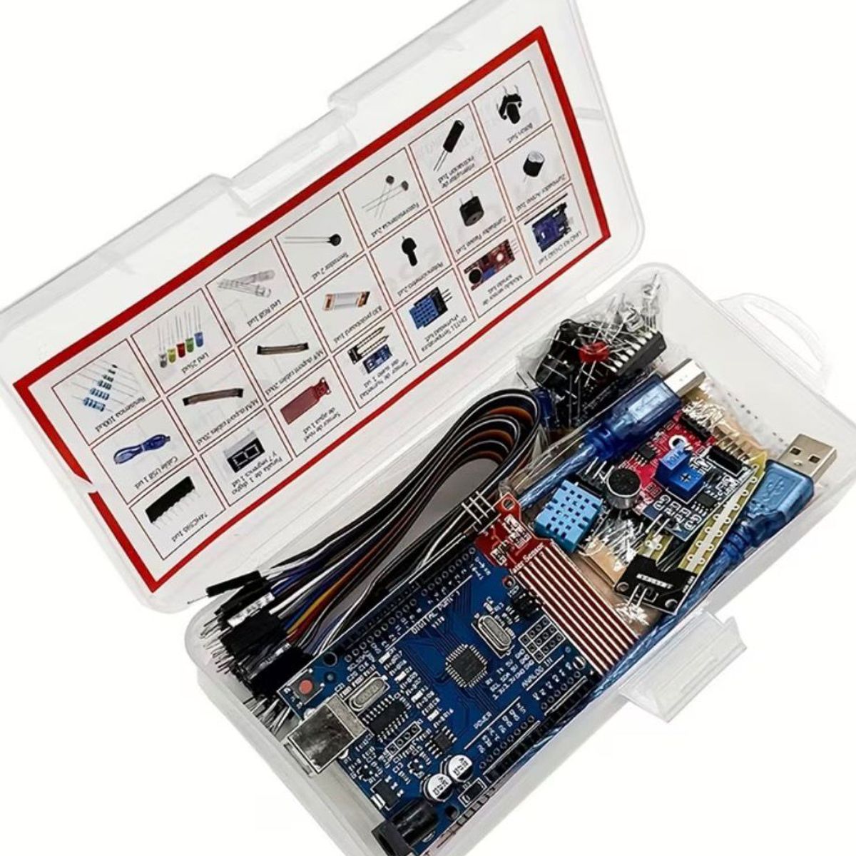 GENERICO - Kit de Electrónica CON Arduino UNO R3 CH340 + Sensores y Componentes