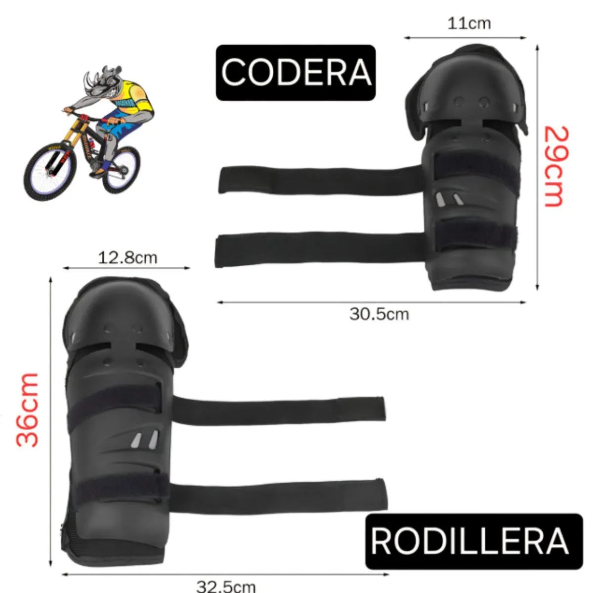 KIT DE CODERAS Y RODILLERAS ABS PARA MOTOCICLISTA NEGRO MT-09, marca GENERICO - Foto 2