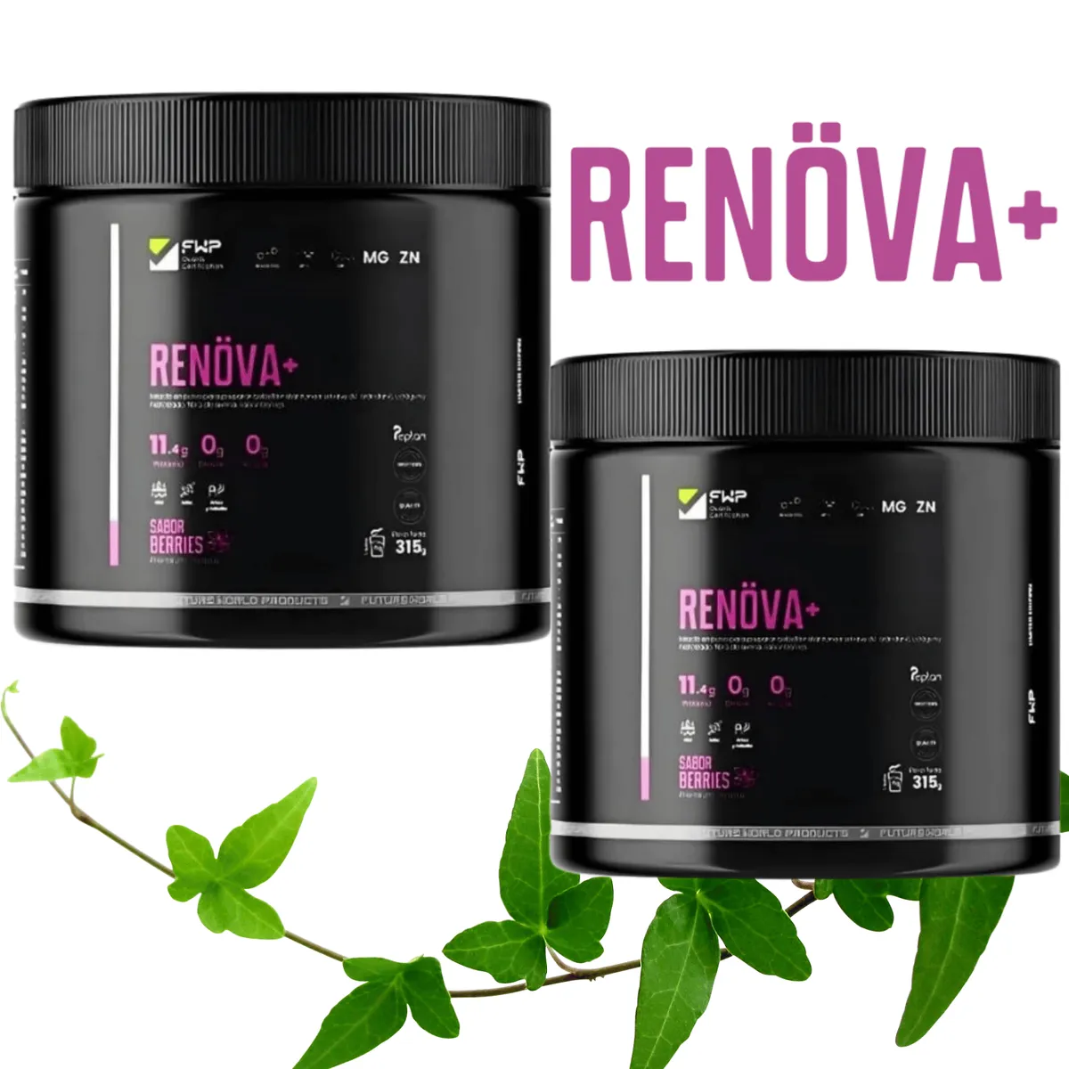 GENERICO - RENÖVA+ COLÁGENO HIDROLIZADO 315g con Biopéptidos Activos PROMOCION 2 POTES DOSIS DIARIA DE JUVENTUD