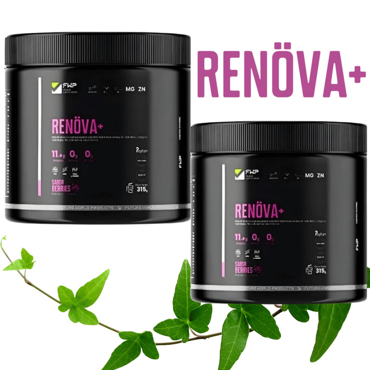 GENERICO - RENÖVA+ COLÁGENO HIDROLIZADO 315g con Biopéptidos Activos PROMOCION 2 POTES DOSIS DIARIA DE JUVENTUD