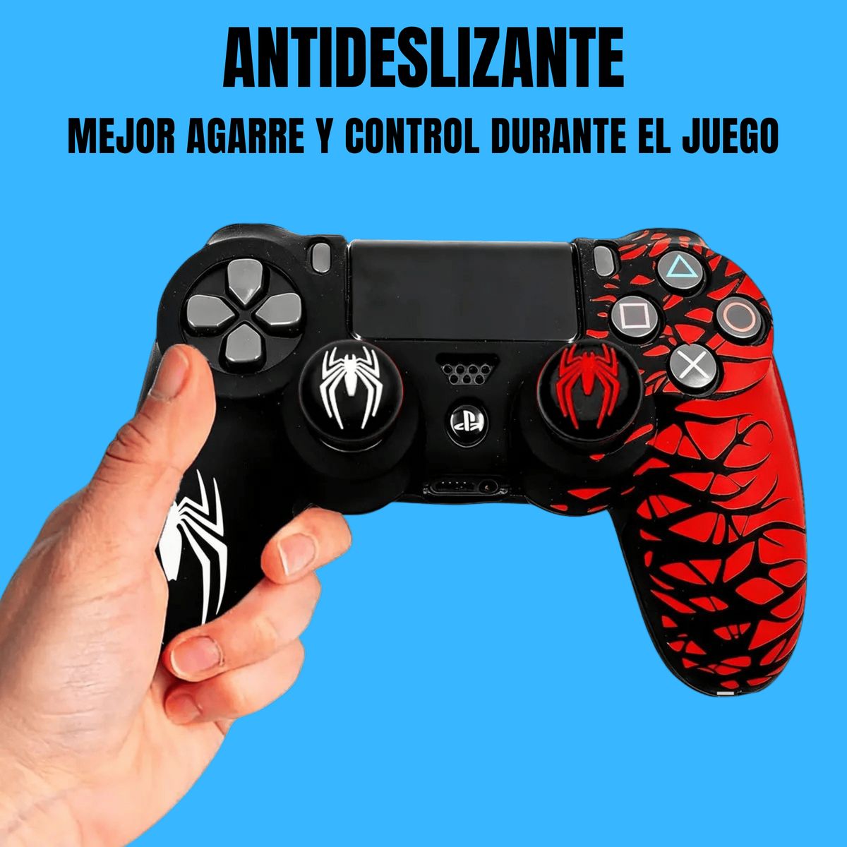 DOBE - Funda De Silicona Spider Para Mando Dualshock 4 De Ps4 Antideslizante Y Resistente