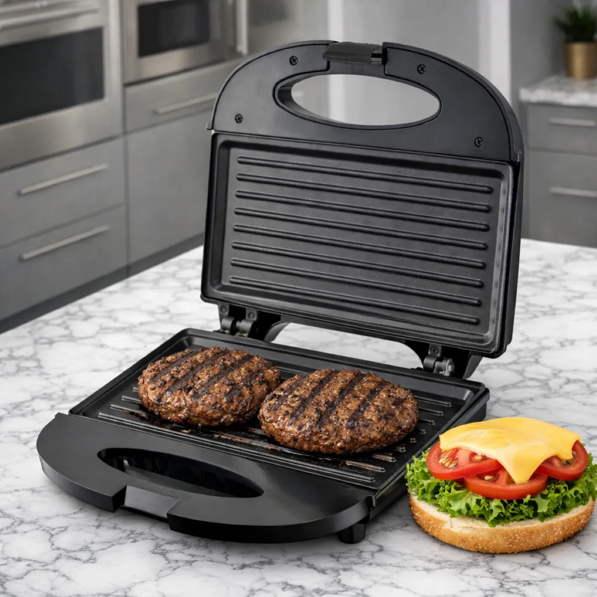RAFF - SANDWICHERA PANINI GRILL MULTIFUNCIONAL ANTIADHERENTE - 750W