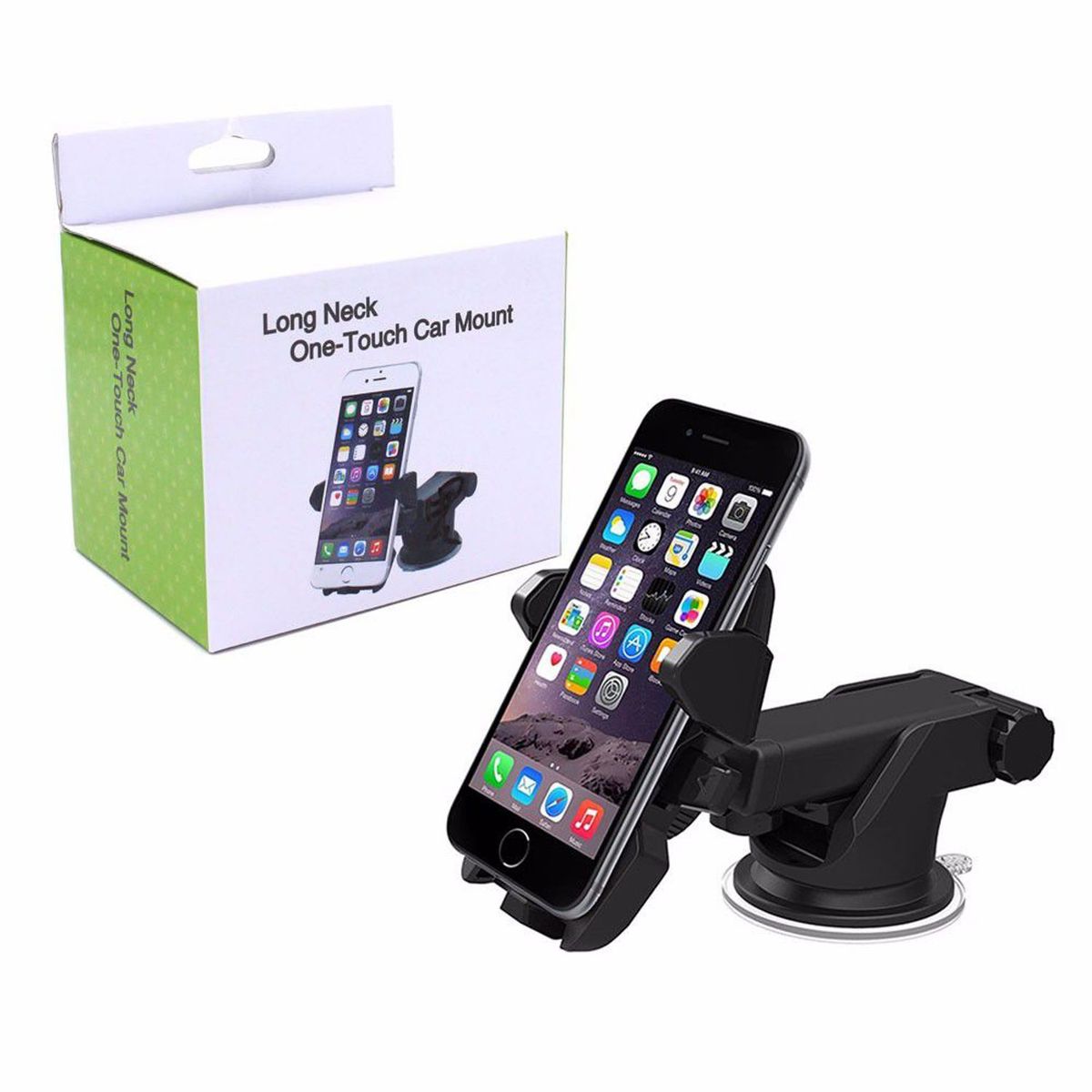 JET - Soporte Para Celular Brazo Retractil Negro 17Cm