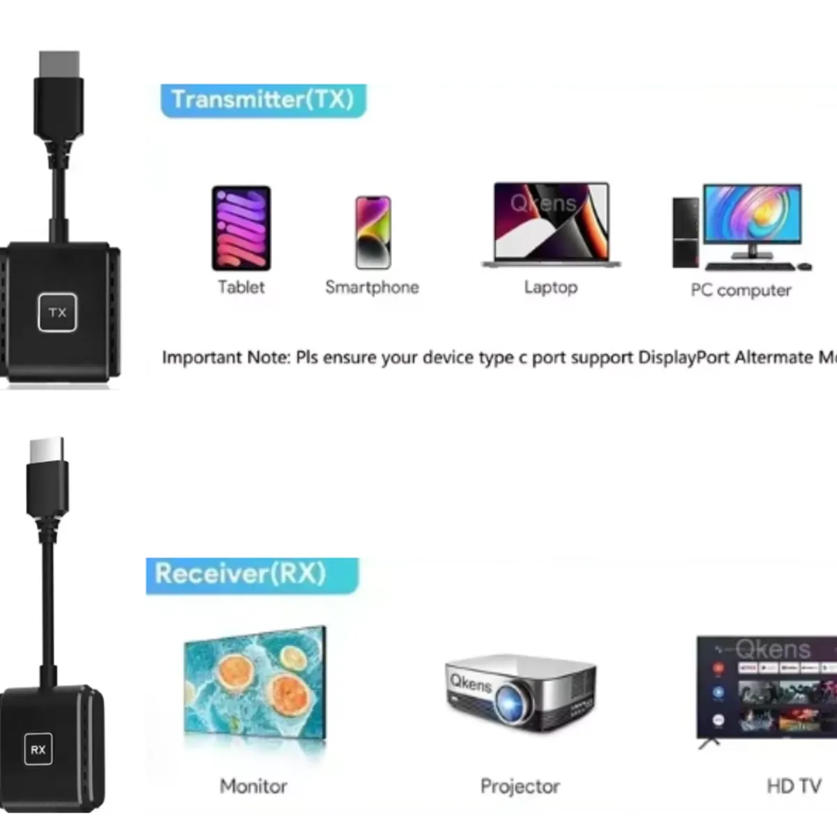GENERICO - Extensor Hdmi Inalámbrico Transmisor Receptor 30m