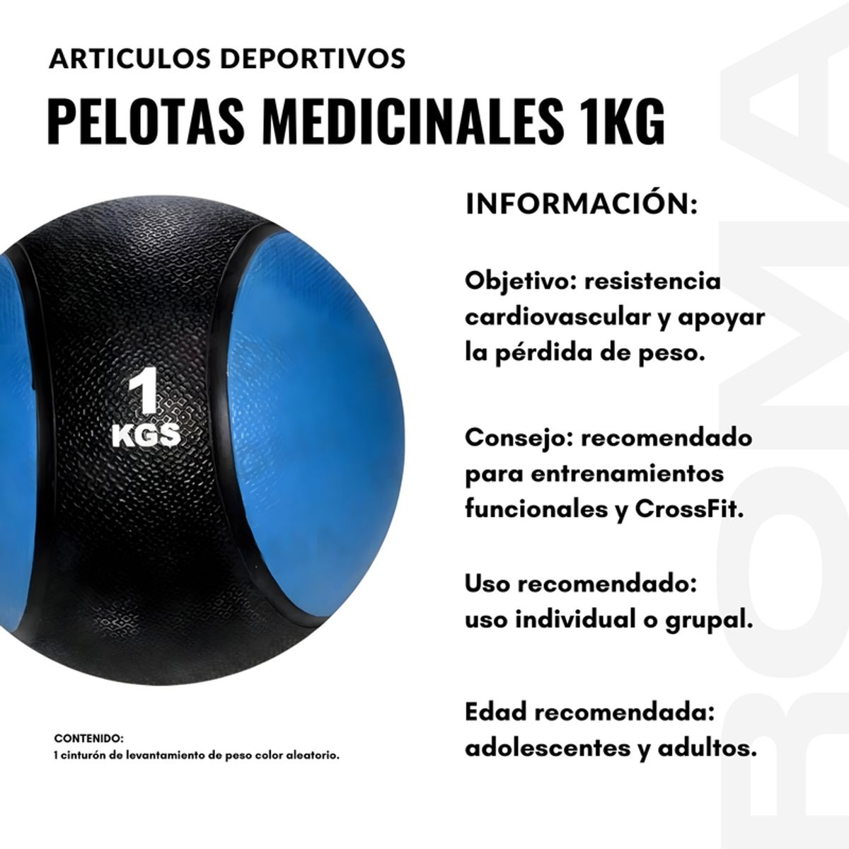 GENERICO - PELOTAS MEDICINALES CON PESO 1KG