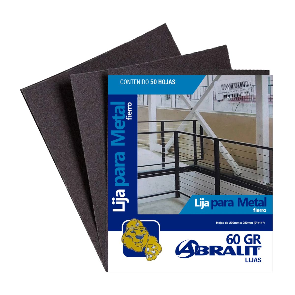 Lija para Metal (Fierro) Grano 80 – 9″ X 11″ 50HJS (60900018) ABRALIT, marca ABRACOL - Foto Principal