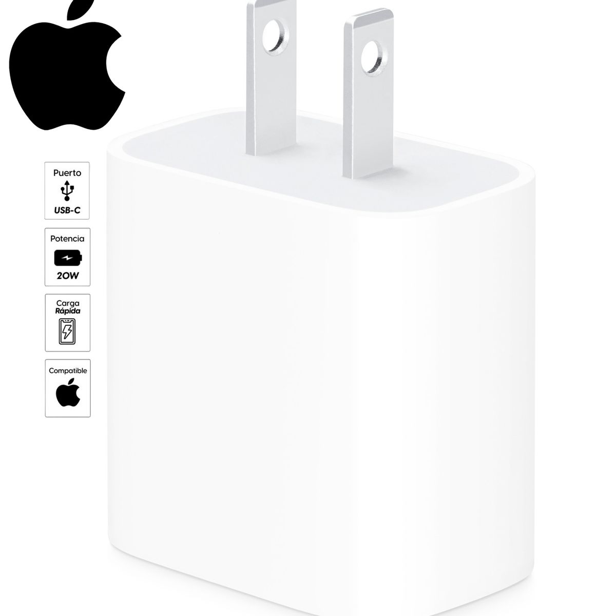 APPLE - Cargador Apple 20W USB-C Original Adaptador de Corriente A2305