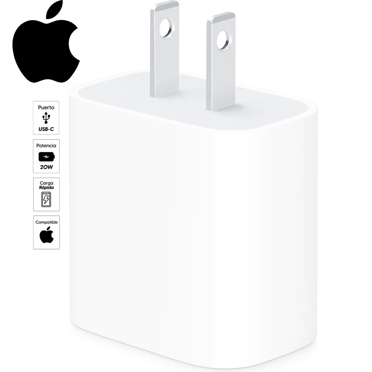 APPLE - Cargador Apple 20W USB-C Original Adaptador de Corriente A2305
