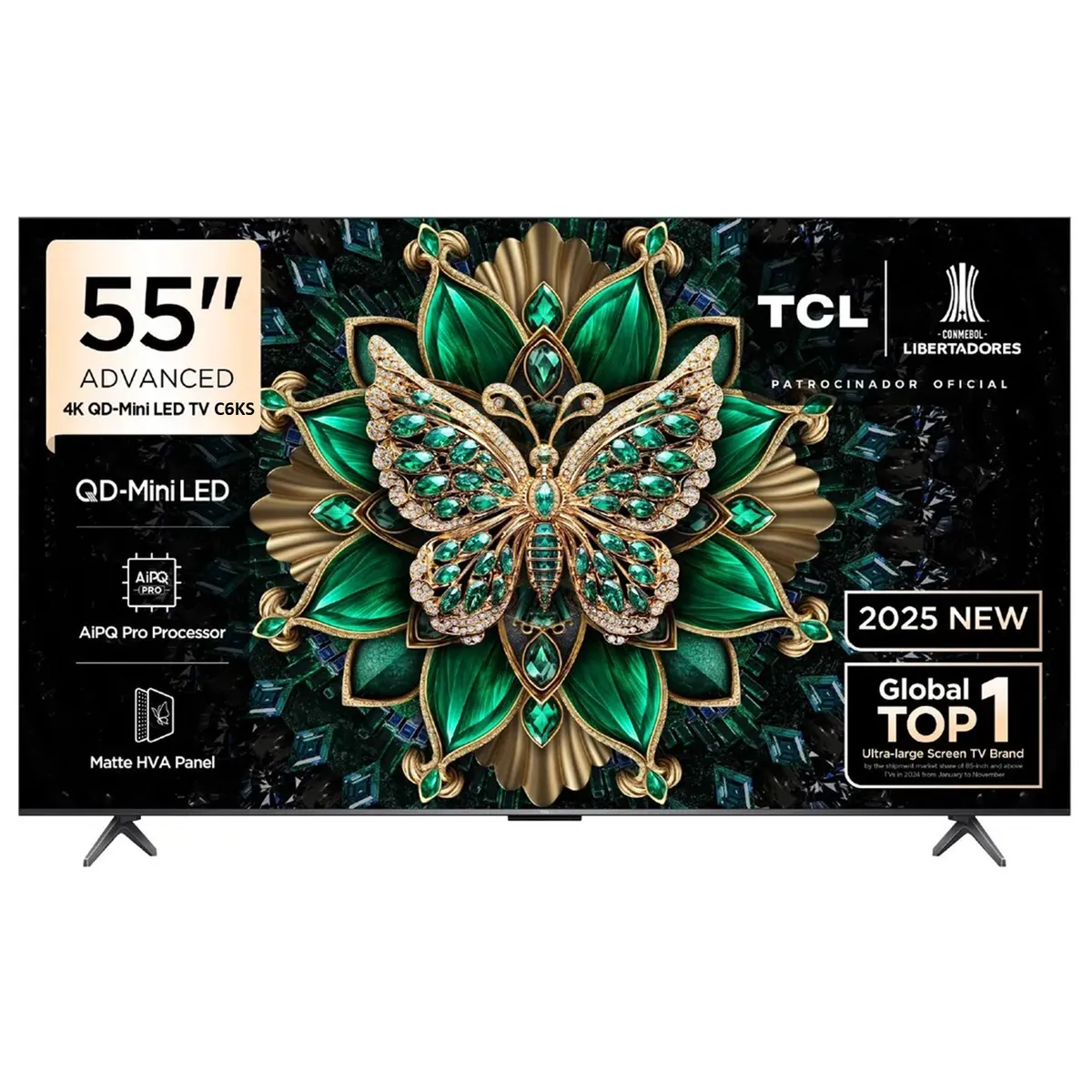TCL - Televisor TCL 55 QD Miniled 4K UHD 55C6KS Google TV