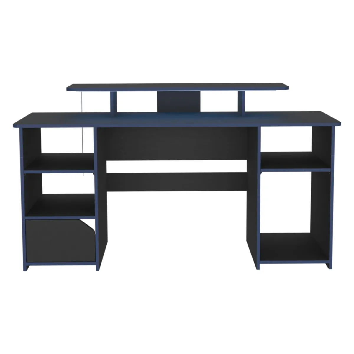 Escritorio Gamer 1 Puerta Fm-045A Negro Y Azul, marca FMFURNITURE - Foto 2