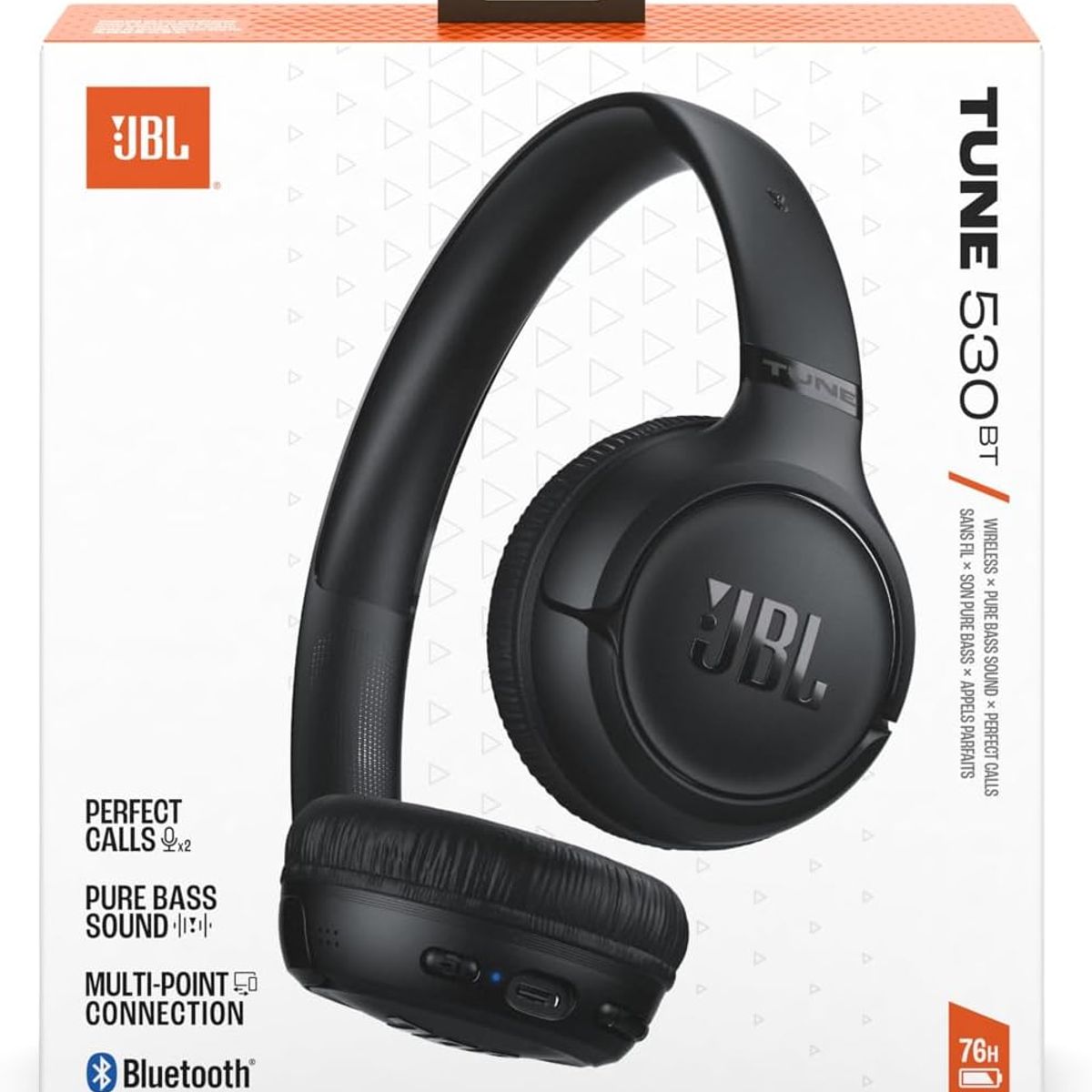 JBL - JBL  TUNE 530 BT AUDIFONO BLUETOOTH  COLOR NEGRO