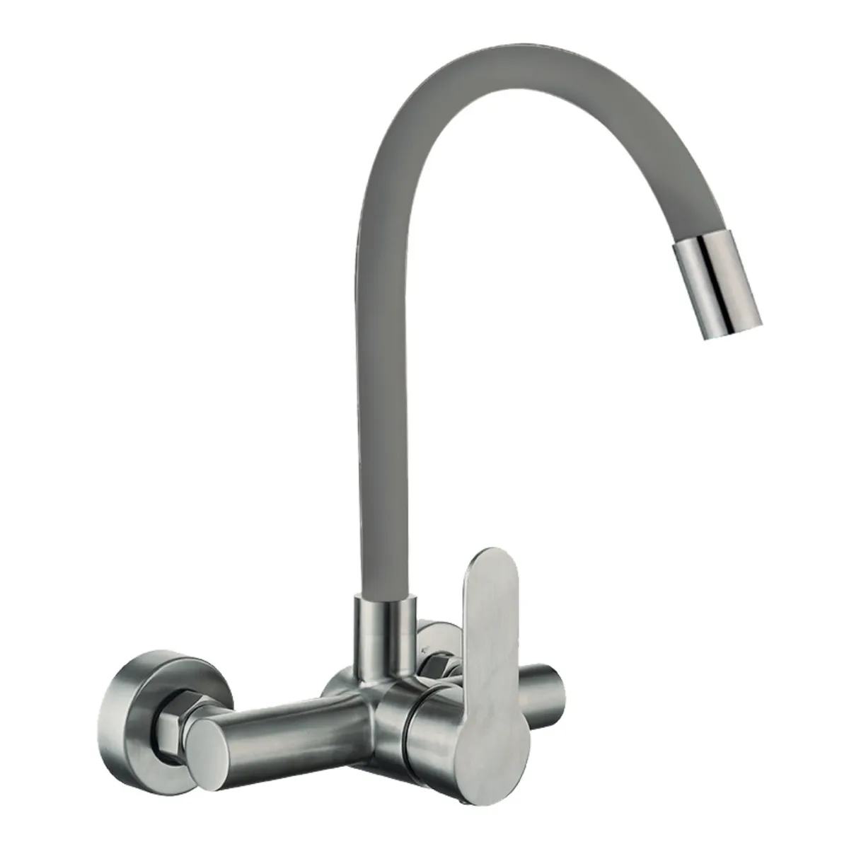 GENERICO - MEZCLADORA DE PARED MC304-244-03 CON CUELLO FLEXIBLE PLOMO