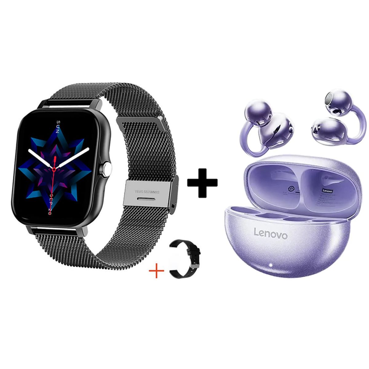 LENOVO - Audifonos bluetooth Lenovo Clip TA140 y Y13 Reloj inteligente