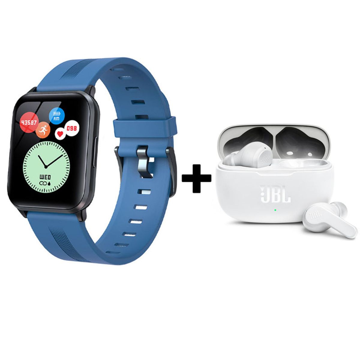 JBL - Audifonos bluetooth JBL WAVE200TWS y Y79 Reloj inteligente
