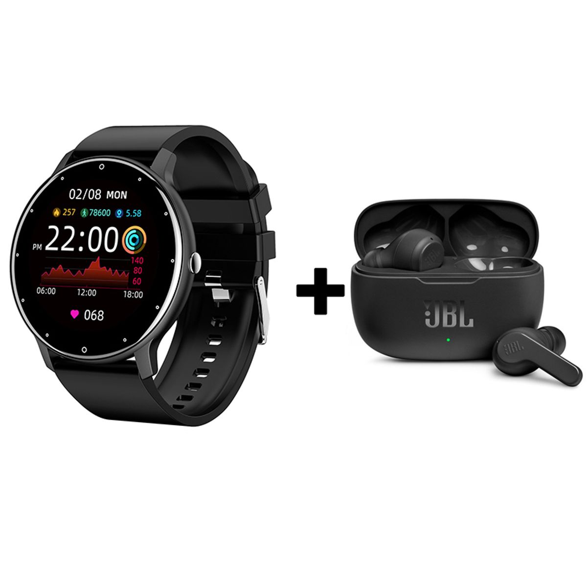 JBL - Audifonos bluetooth JBL WAVE200TWS y ZL02 Reloj inteligente