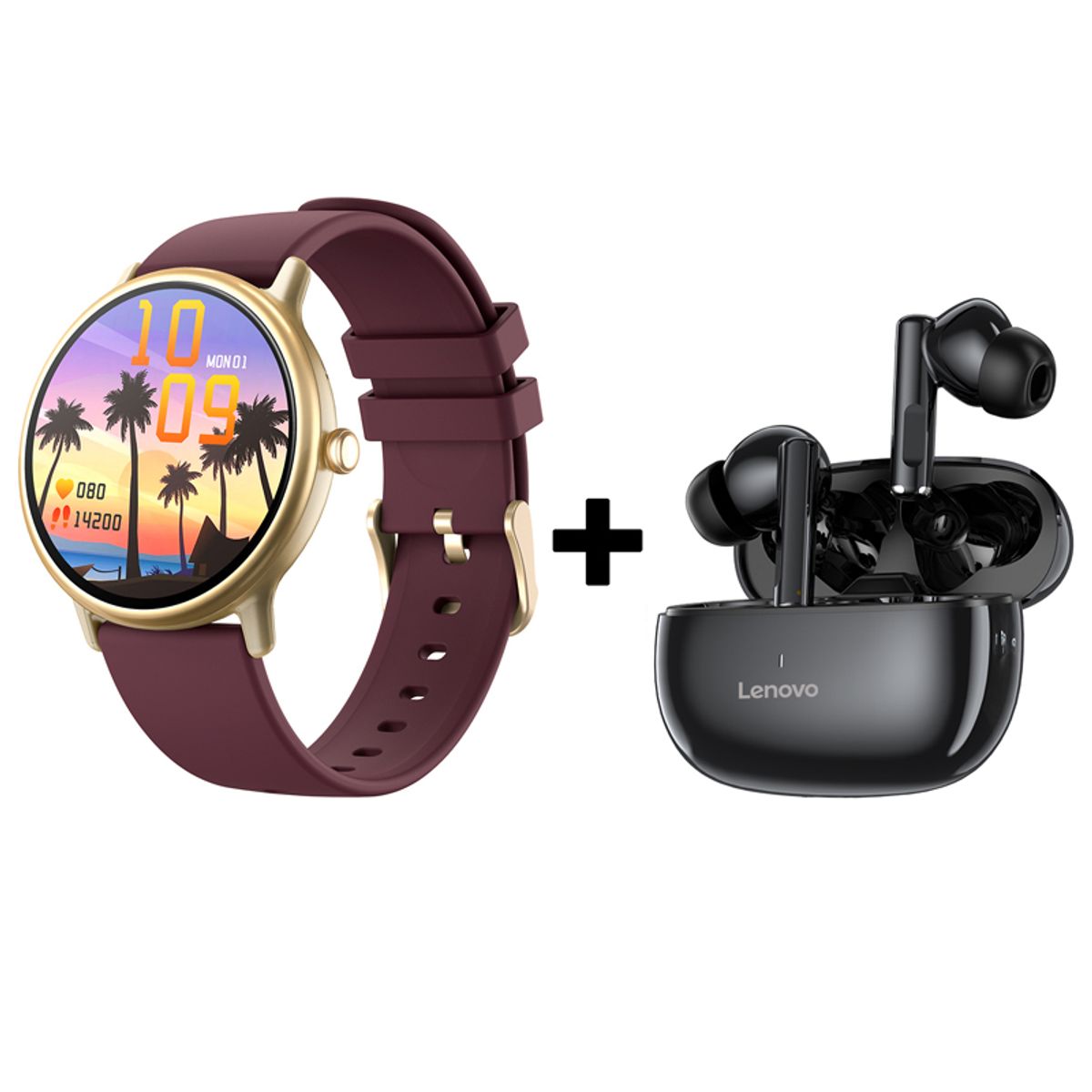 LENOVO - Audifonos bluetooth Lenovo TA210 y Y86 Reloj inteligente