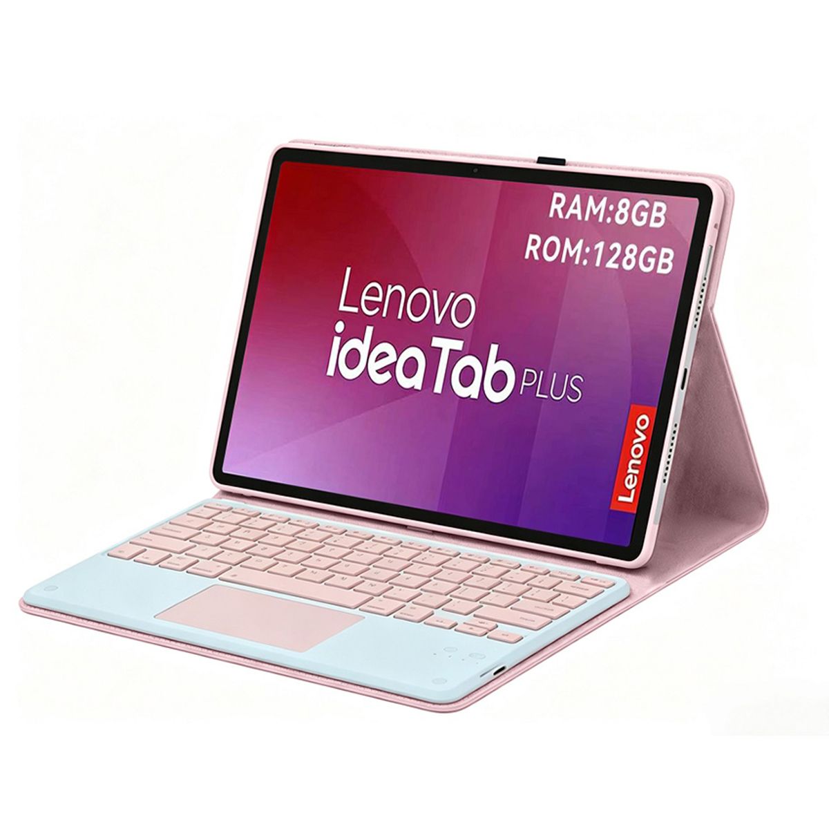 LENOVO - Lenovo Tablet Idea Tab Plus 8GB+128GB WiFi 12.1 Plata+Teclado Rosa+Lápiz táctil