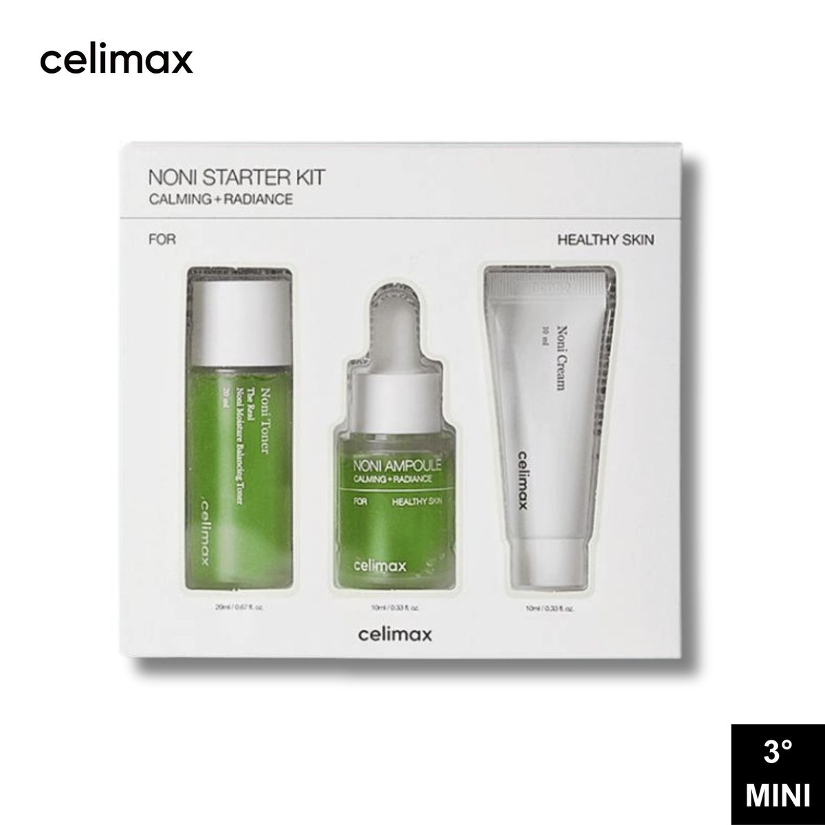 CELIMAX - Mini Set Rutina Nutritiva Completa Todo Tipo Piel  - The Real Noni Starter Kit 3minis