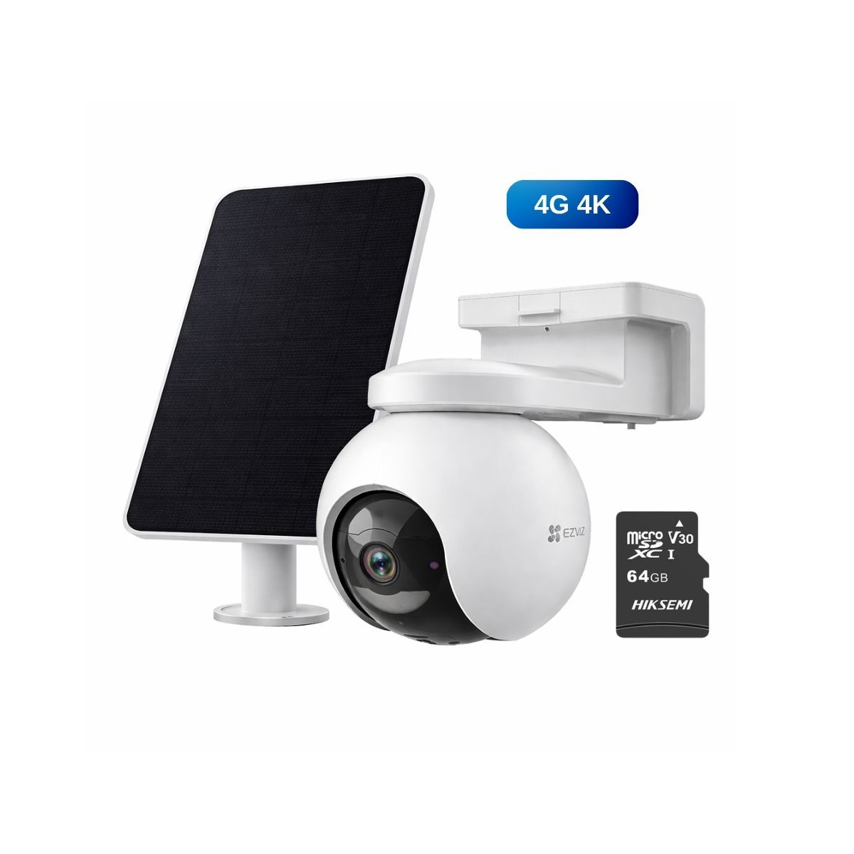 Ezviz - Cámara de seguridad con batería EB8 4G 4K + Micro SD 64GB para exteriores  - Ezviz