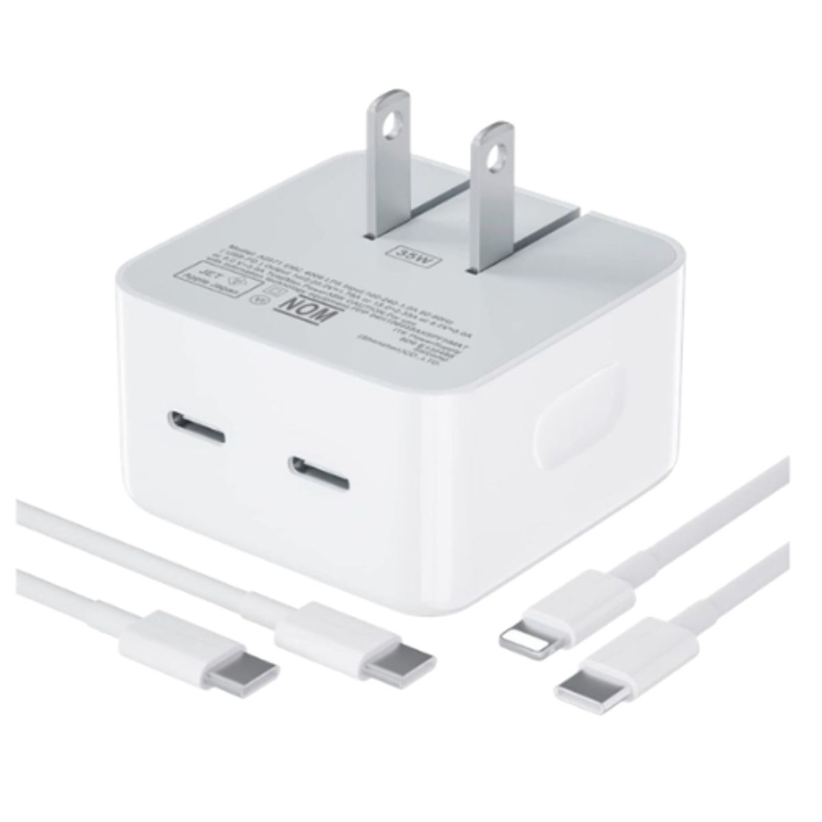 GENERICO - CARGADOR DUAL TIPO C 35W CARGA RAPIDA