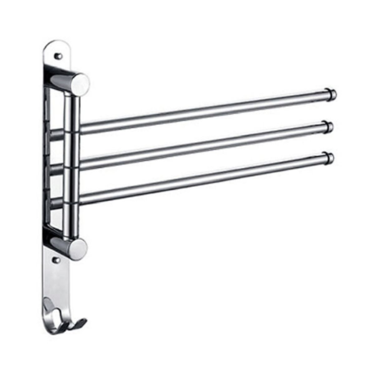 GENERICO - Toallero Giratorio Triple de Pared Acero Inoxidable