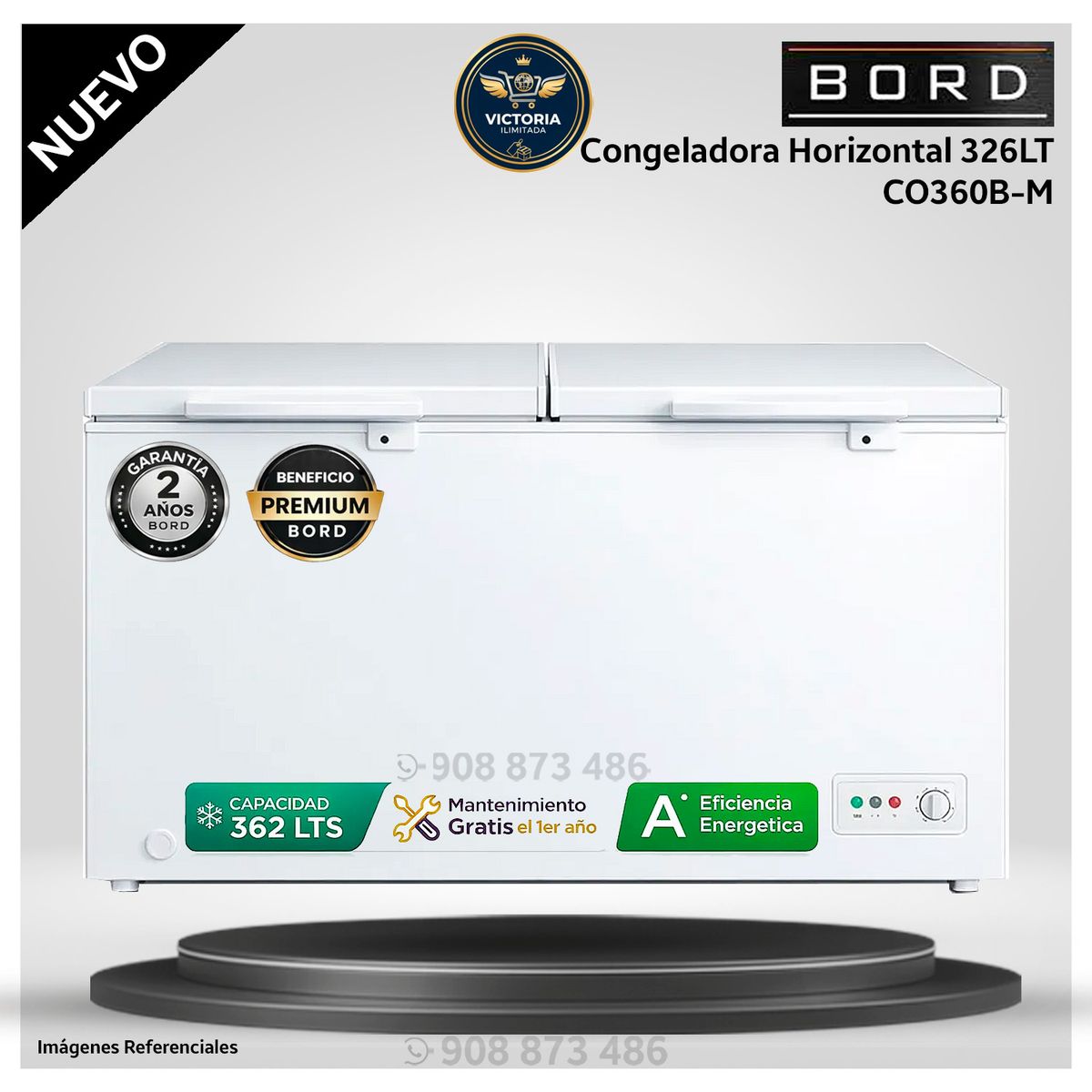 BORD - Congeladora Bord 362LT CO360B-M Blanco - Modelo Nuevo