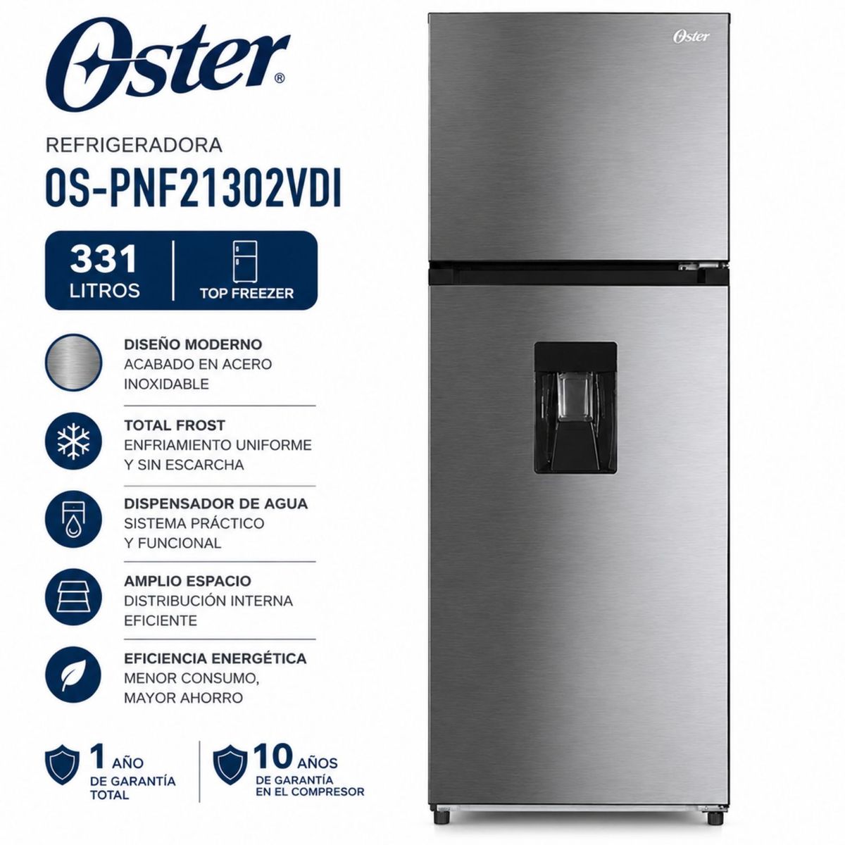 OSTER - Refrigeradora Oster 331LT OS-PNF21302VDI