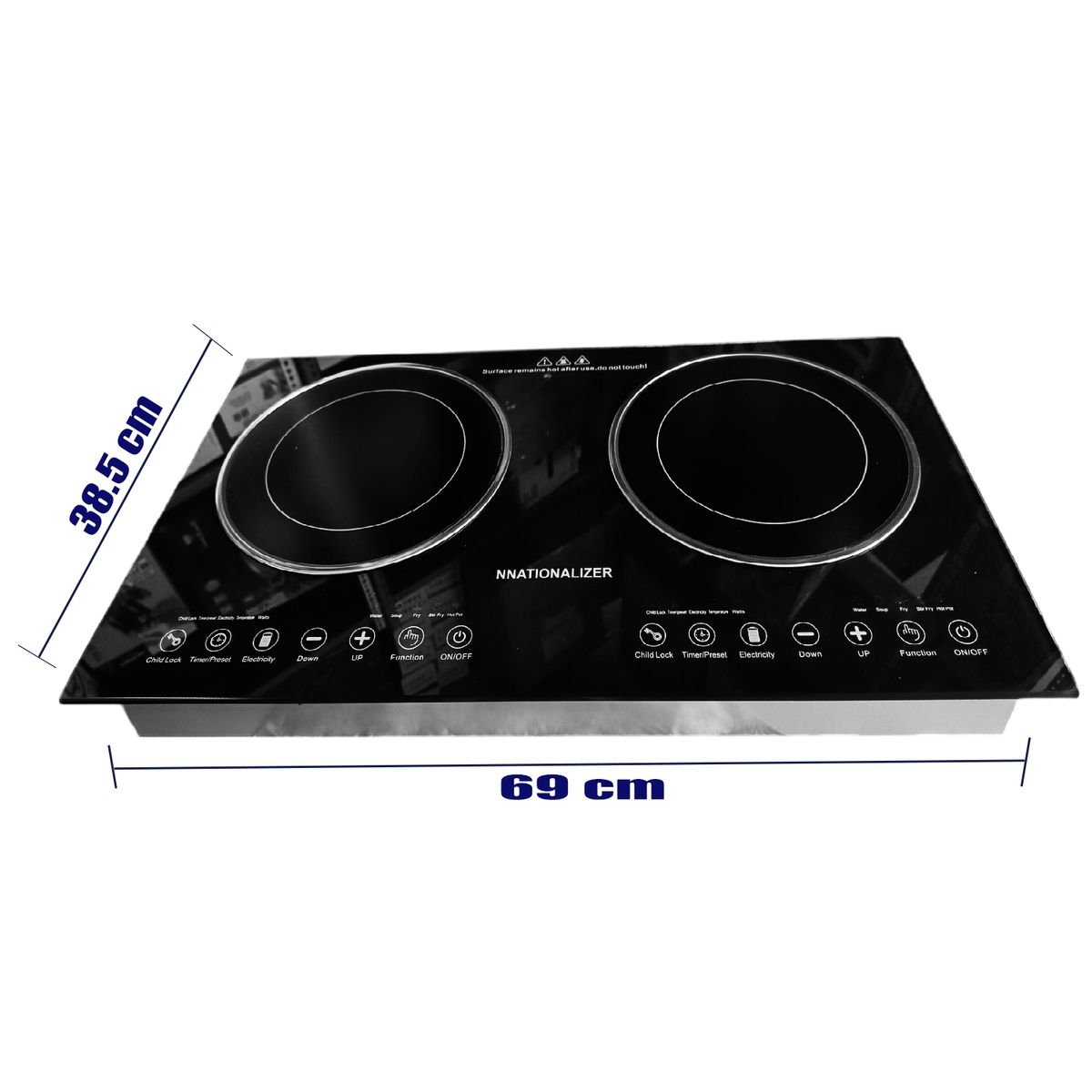 NATIONALIZER - Cocina de Inducción Doble Hornilla NNationalizer 2000 + 2000 Watts NN-ALPI44