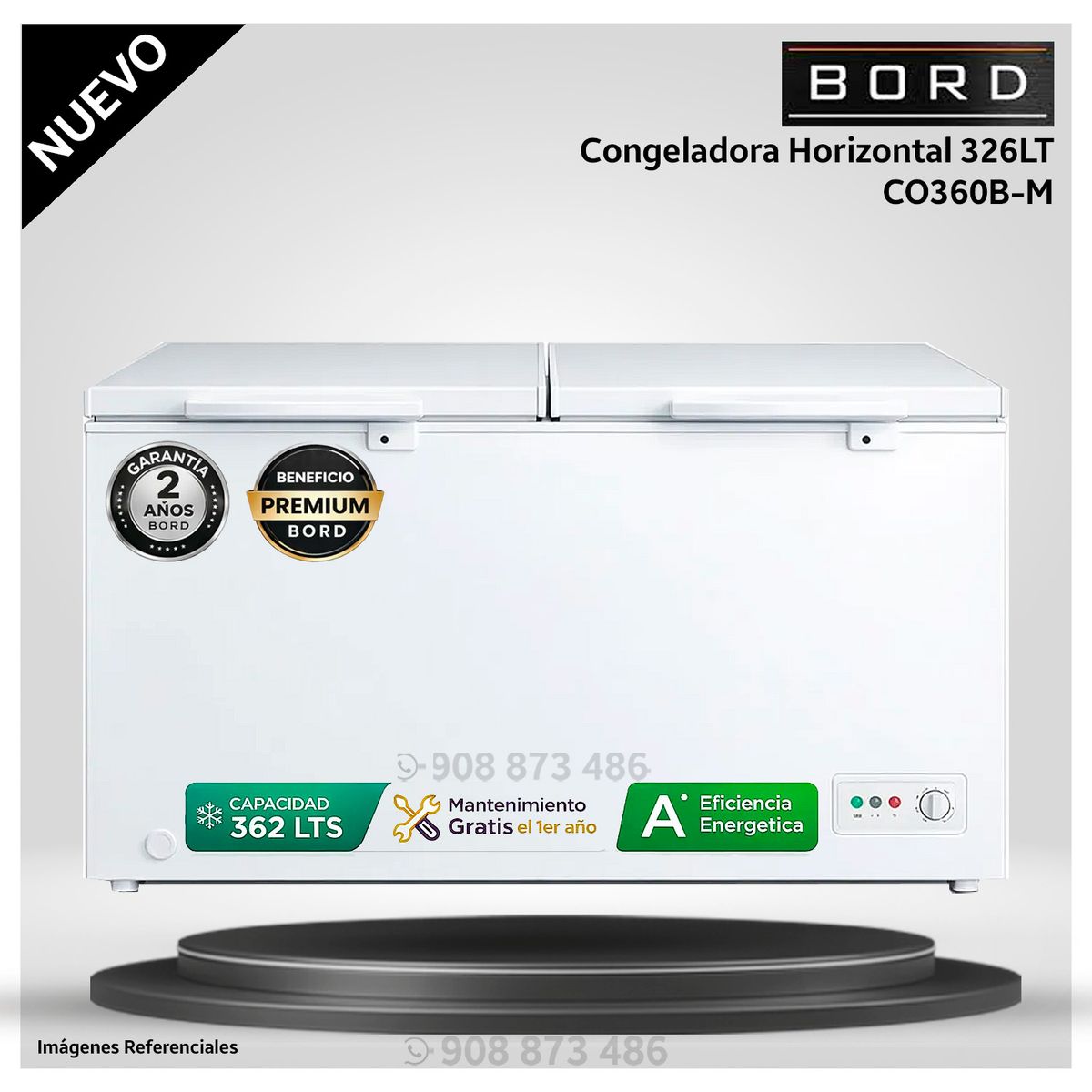 BORD - Congeladora Bord 362LT CO360B-M Blanco - Modelo Nuevo