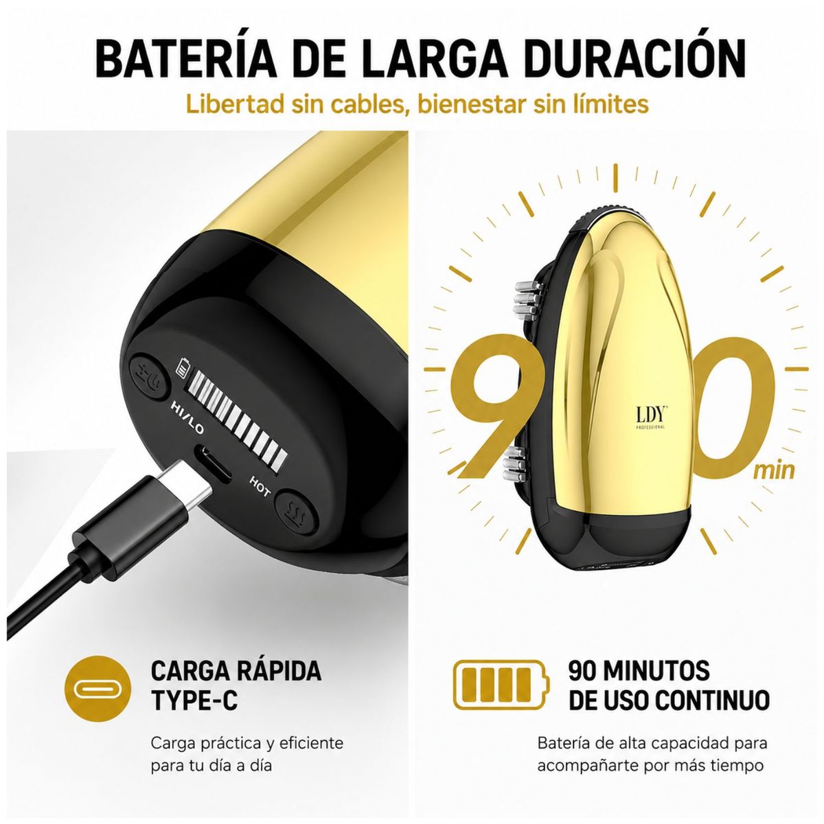 GENERICO - Máquina Masajeadora Profesional Para Barbería Recargable USB