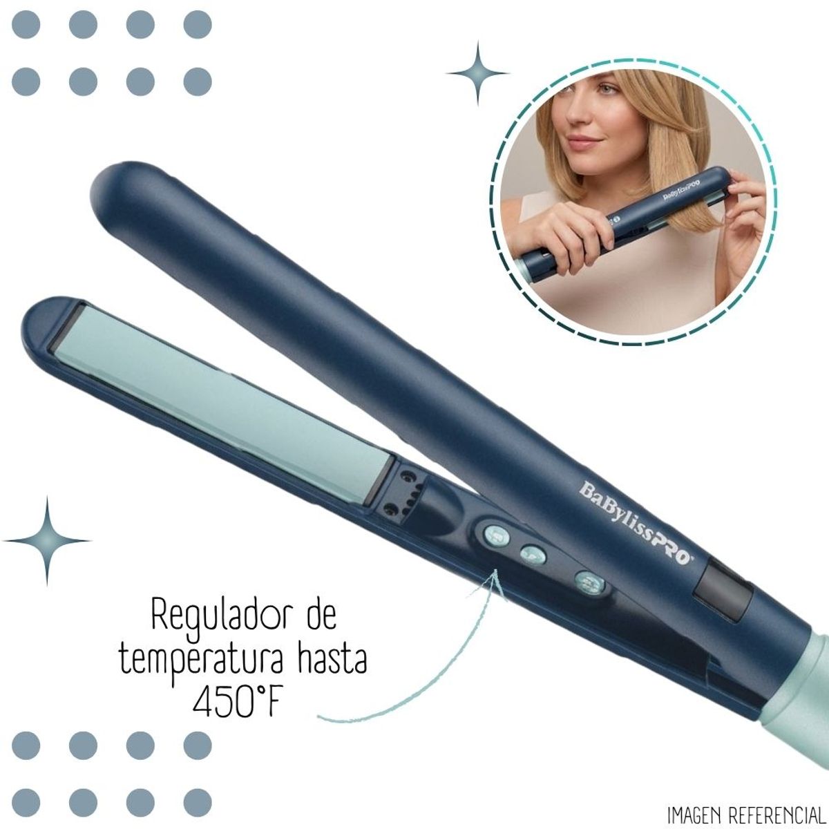 Babyliss Pro - Plancha Alisadora BabylissPRO Hip By Iónica 1”- Índigo