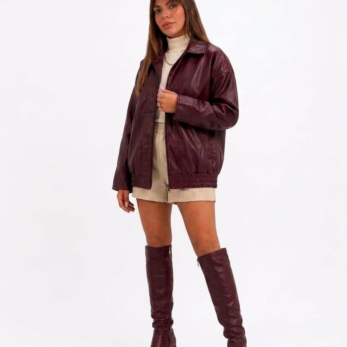 GENERICO - CASACA JACKET MODELO OVERSIZE DE MUJER