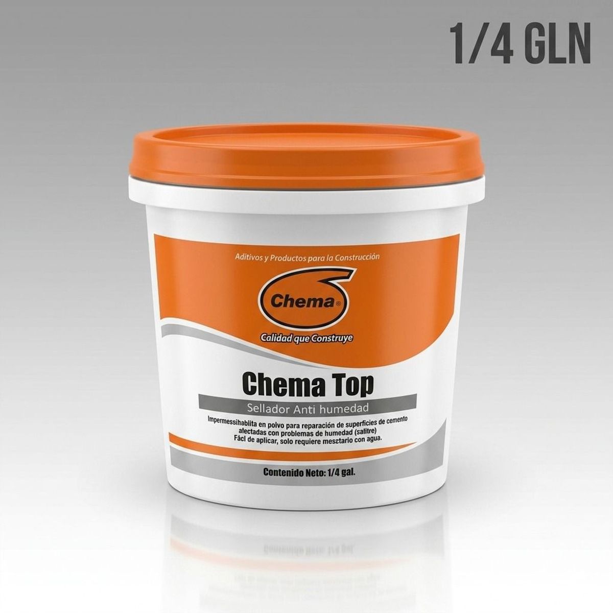 CHEMA - CHEMA TOP SELLADOR CONTRA LA HUMEDAD Y SALITRE EN POLVO ¼ GALON - FACIL DE USAR